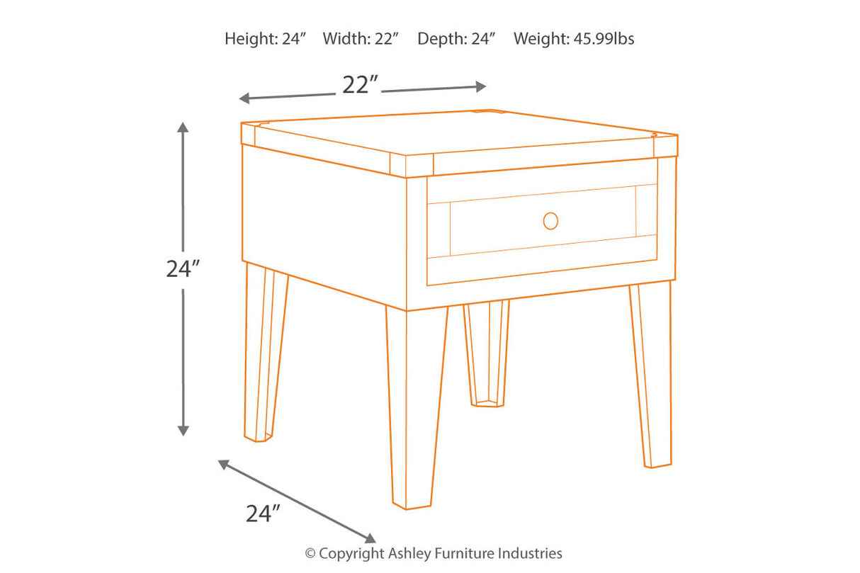 Chazney Rustic Brown End Table from Ashley - Luna Furniture