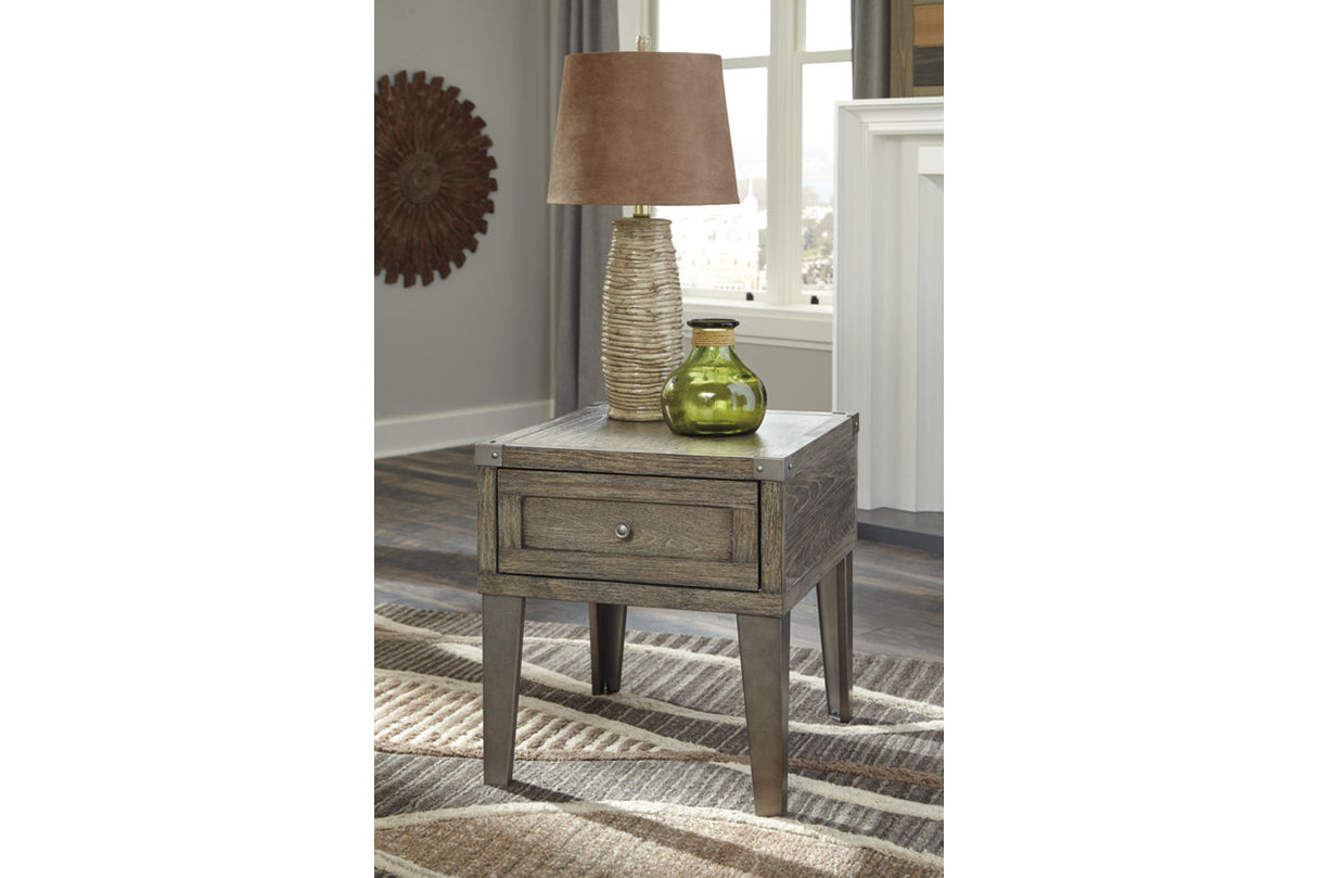 Chazney Rustic Brown End Table from Ashley - Luna Furniture