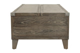 Chazney Rustic Brown Coffee Table with Lift Top from Ashley - Luna Furniture