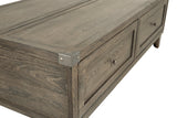 Chazney Rustic Brown Coffee Table with Lift Top from Ashley - Luna Furniture