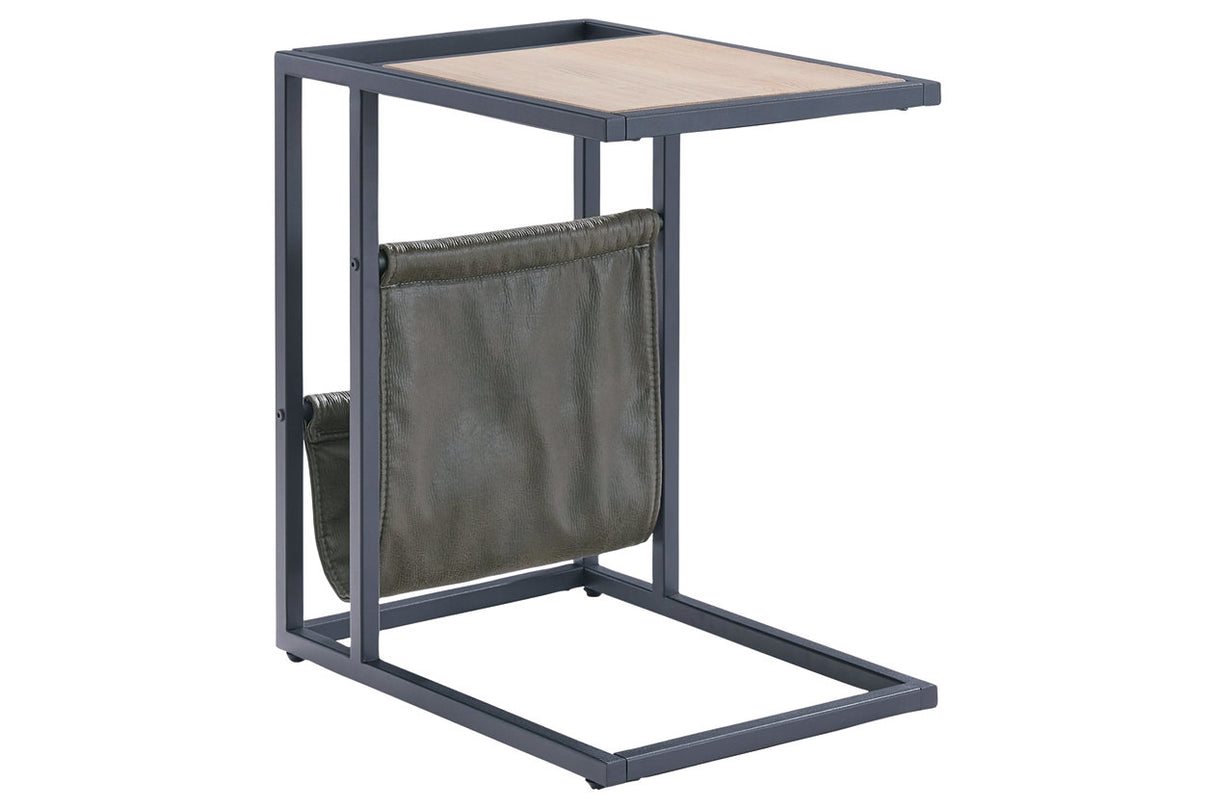 Freslowe Light Brown/Black Chairside End Table -  Ashley - Luna Furniture