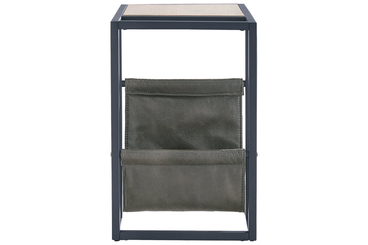 Freslowe Light Brown/Black Chairside End Table -  Ashley - Luna Furniture