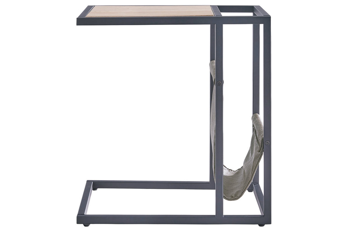 Freslowe Light Brown/Black Chairside End Table -  Ashley - Luna Furniture