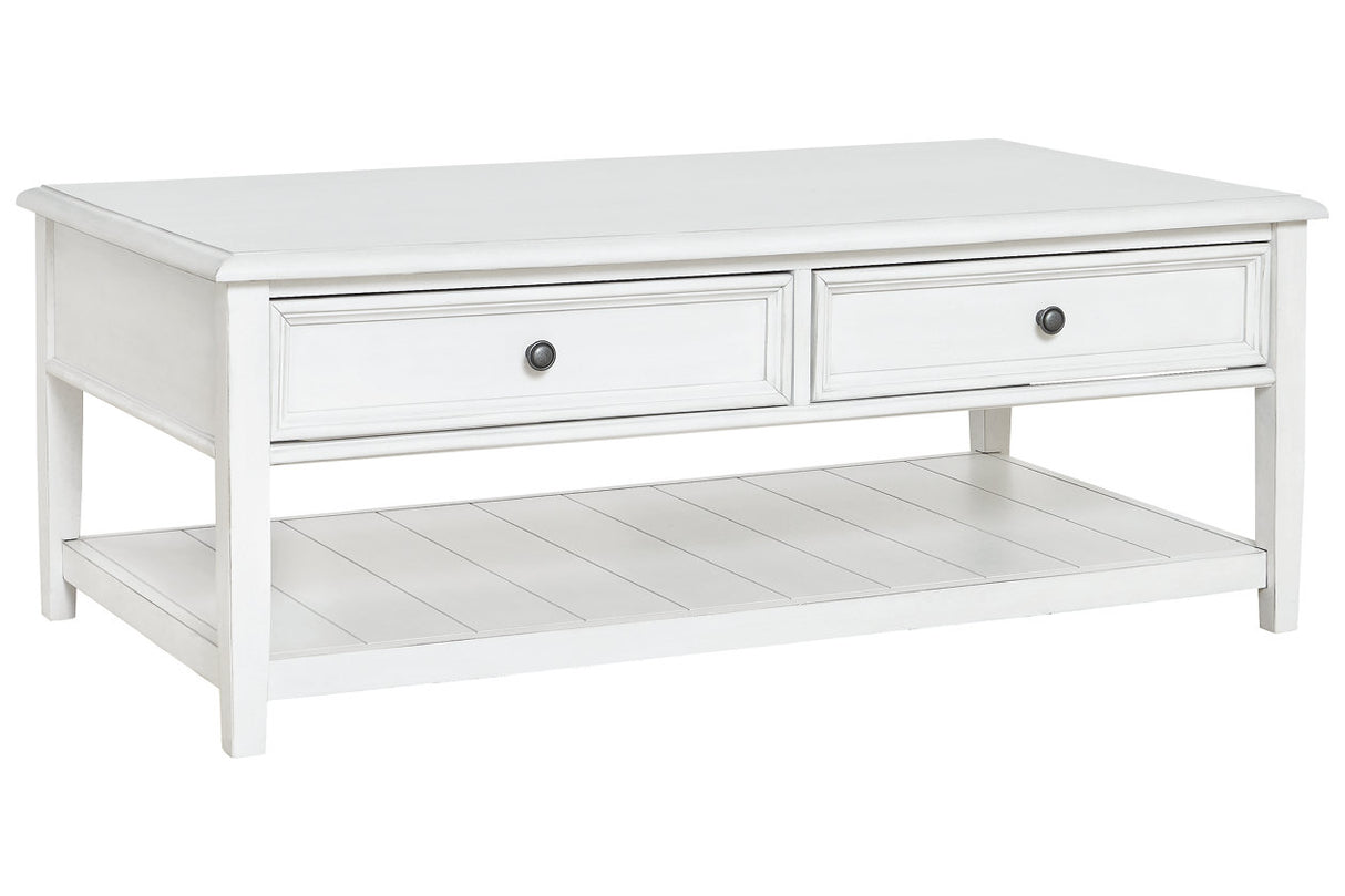 Kanwyn Whitewash Coffee Table -  Ashley - Luna Furniture