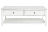 Kanwyn Whitewash Coffee Table -  Ashley - Luna Furniture