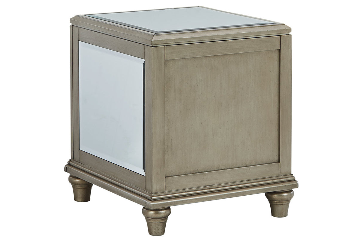 Chevanna Platinum End Table -  - Luna Furniture