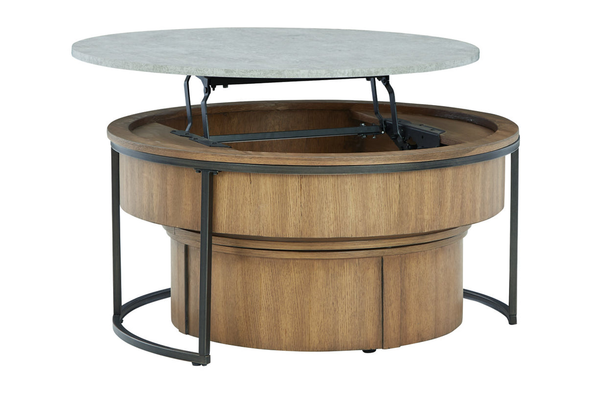 Fridley Gray/Brown/Black Nesting Coffee Table from Ashley - Luna Furniture