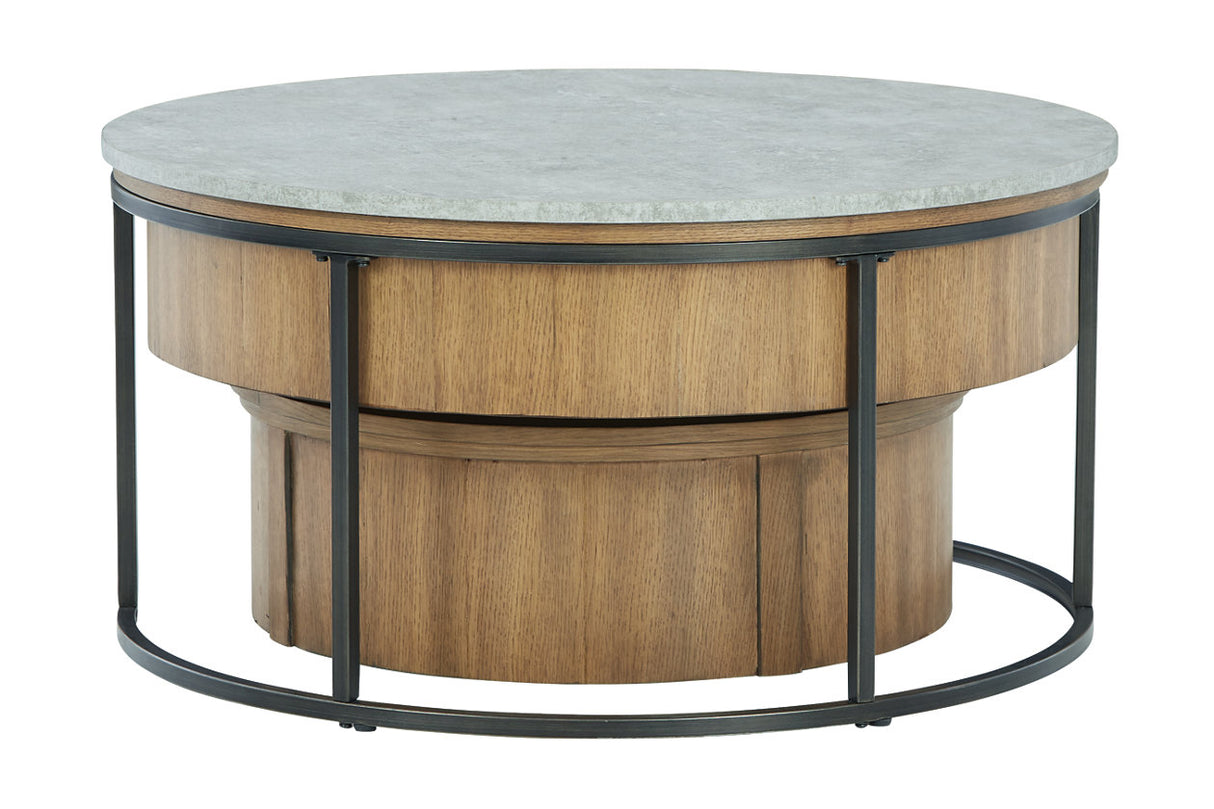 Fridley Gray/Brown/Black Nesting Coffee Table from Ashley - Luna Furniture