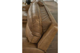 Game Plan Caramel Power Reclining Loveseat from Ashley - Luna Furniture