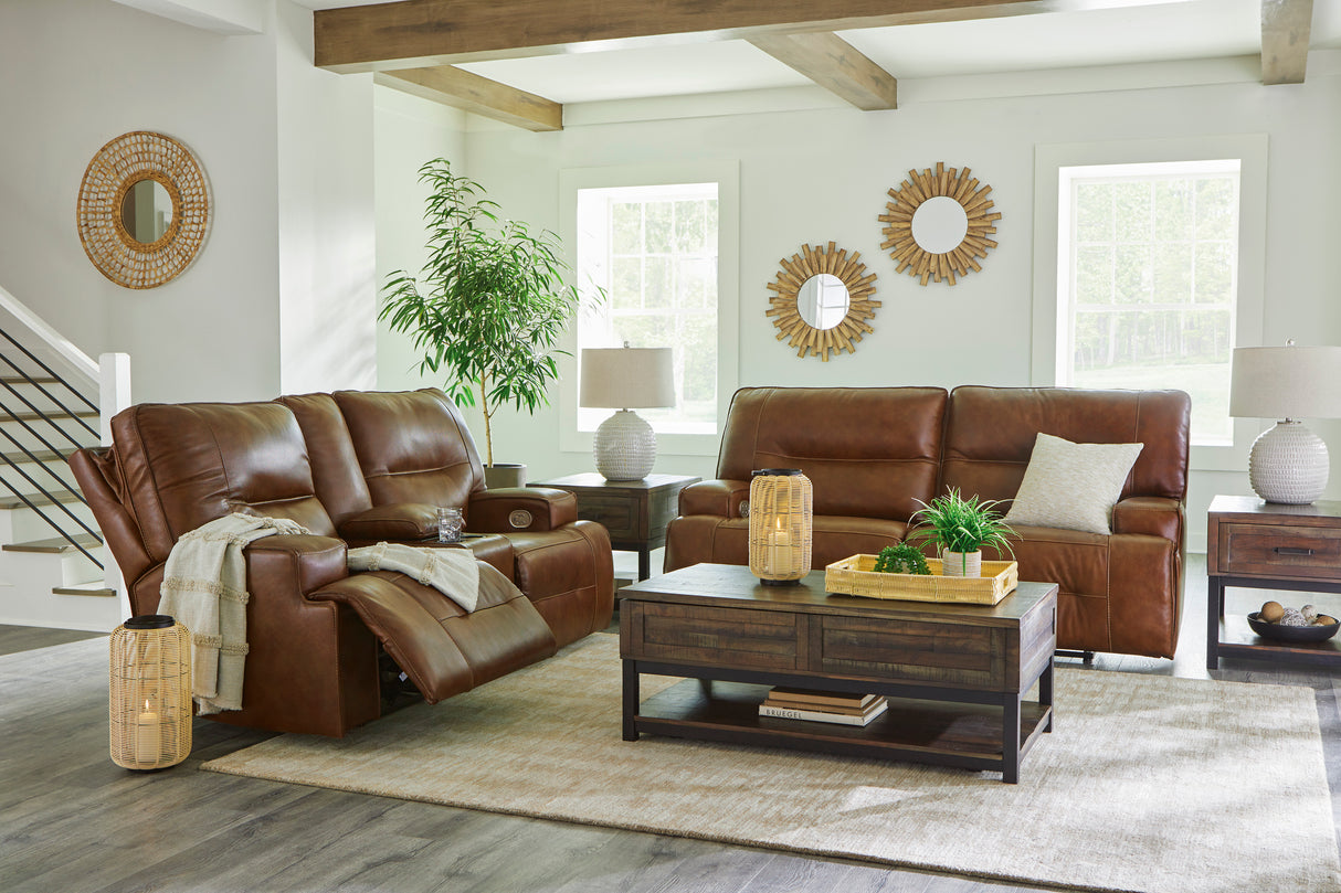 Francesca Auburn Power Reclining Living Room Set -  Ashley - Luna Furniture