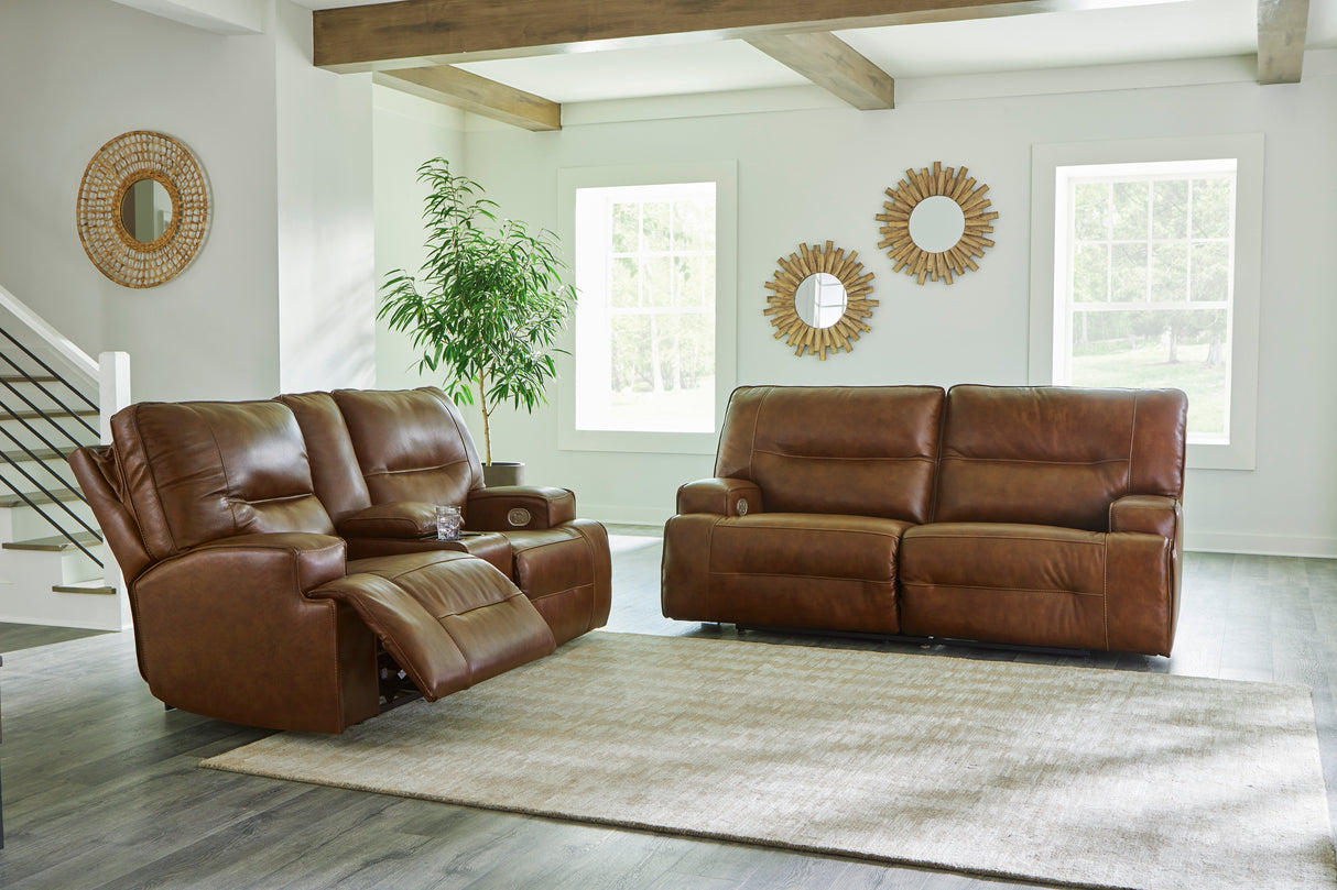 Francesca Auburn Power Reclining Living Room Set -  Ashley - Luna Furniture