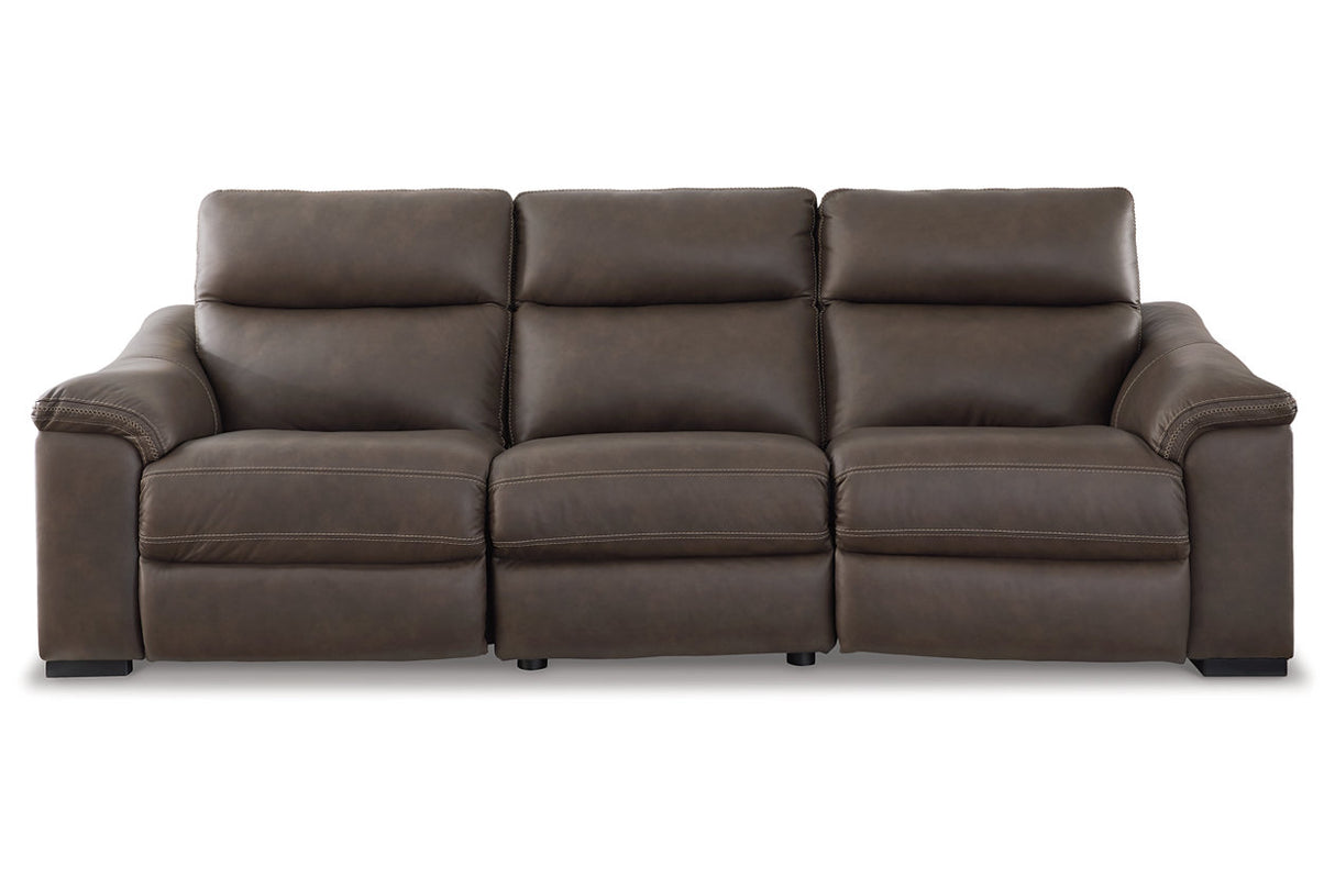 Salvatore Chocolate 3-Piece Power Reclining Sofa from Ashley - Luna Furniture