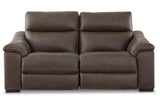 Salvatore Chocolate 2-Piece Power Reclining Loveseat from Ashley - Luna Furniture