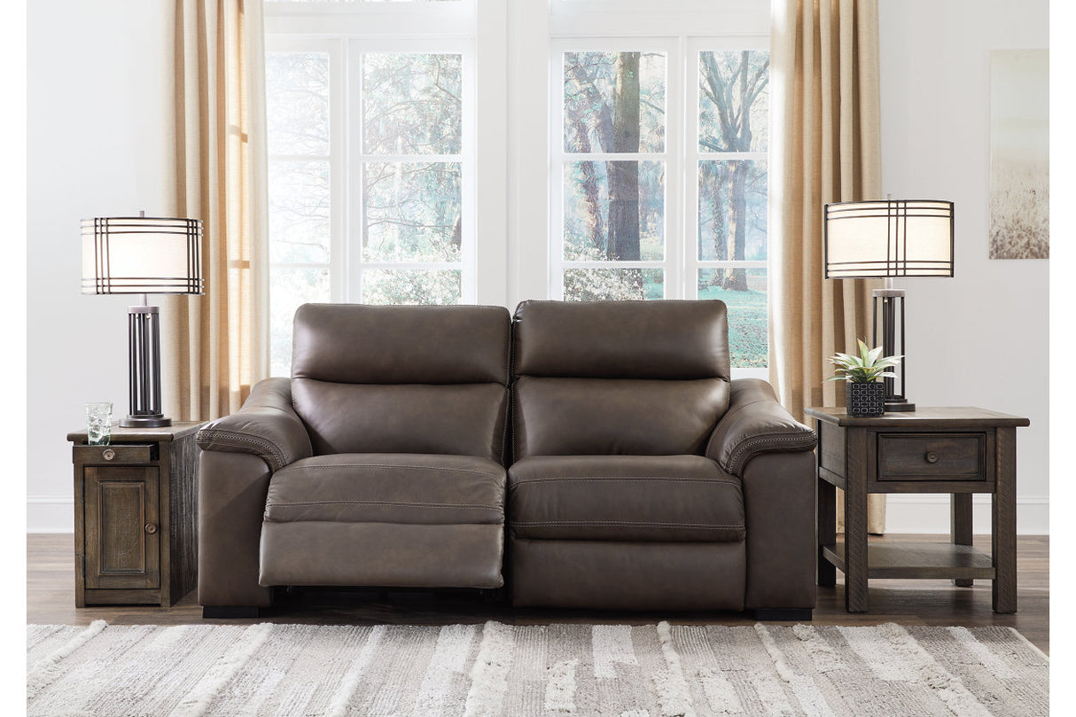 Salvatore Chocolate 2-Piece Power Reclining Loveseat from Ashley - Luna Furniture