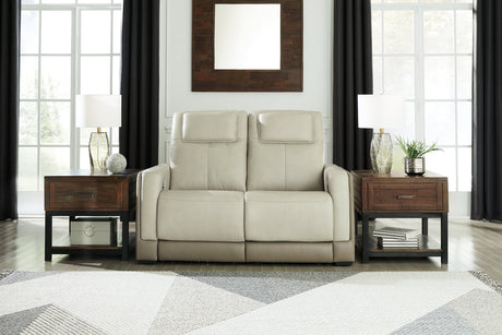 Battleville Almond Power Reclining Loveseat from Ashley - Luna Furniture