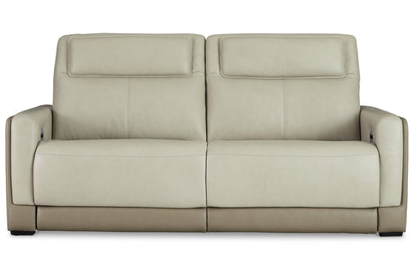 Battleville Almond Power Reclining Sofa from Ashley - Luna Furniture