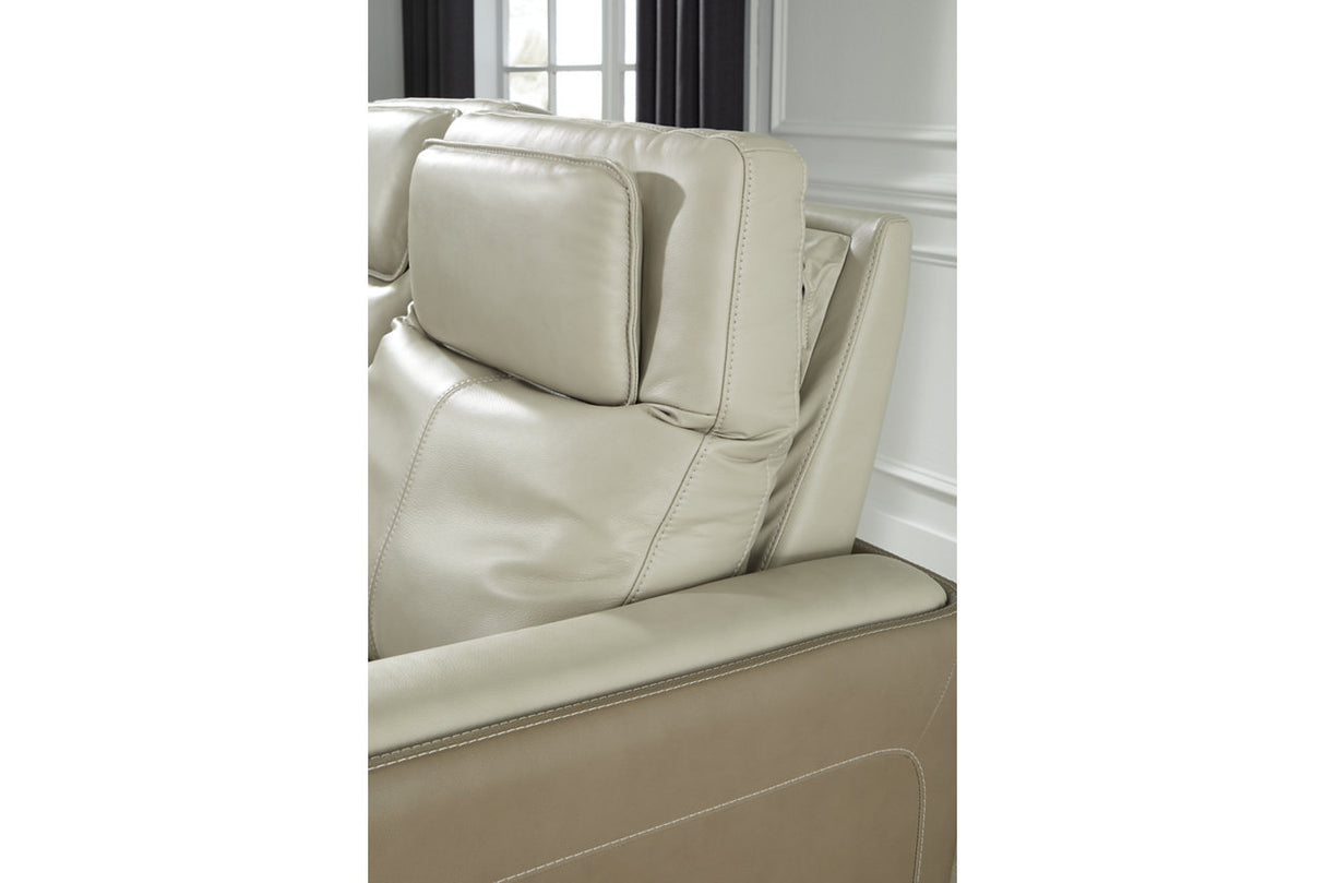 Battleville Almond Power Reclining Loveseat from Ashley - Luna Furniture