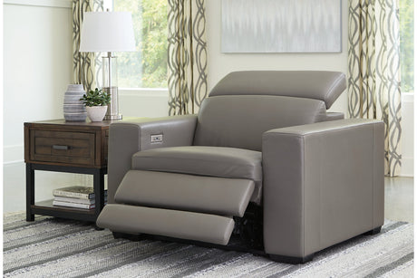 Texline Gray Power Recliner -  - Luna Furniture