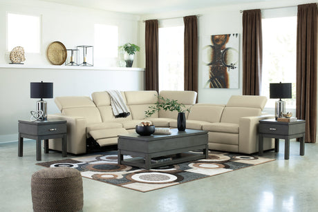 Texline Sand 6-Piece Power Reclining Sectional -  Ashley - Luna Furniture