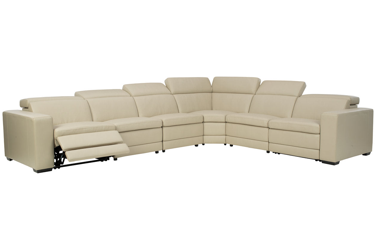 Texline Sand 7-Piece Power Reclining Sectional -  Ashley - Luna Furniture