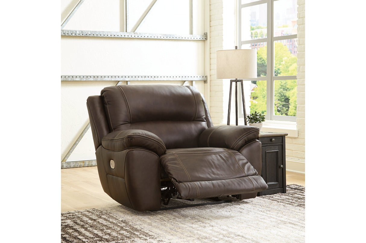 Dunleith Chocolate Power Recliner -  - Luna Furniture