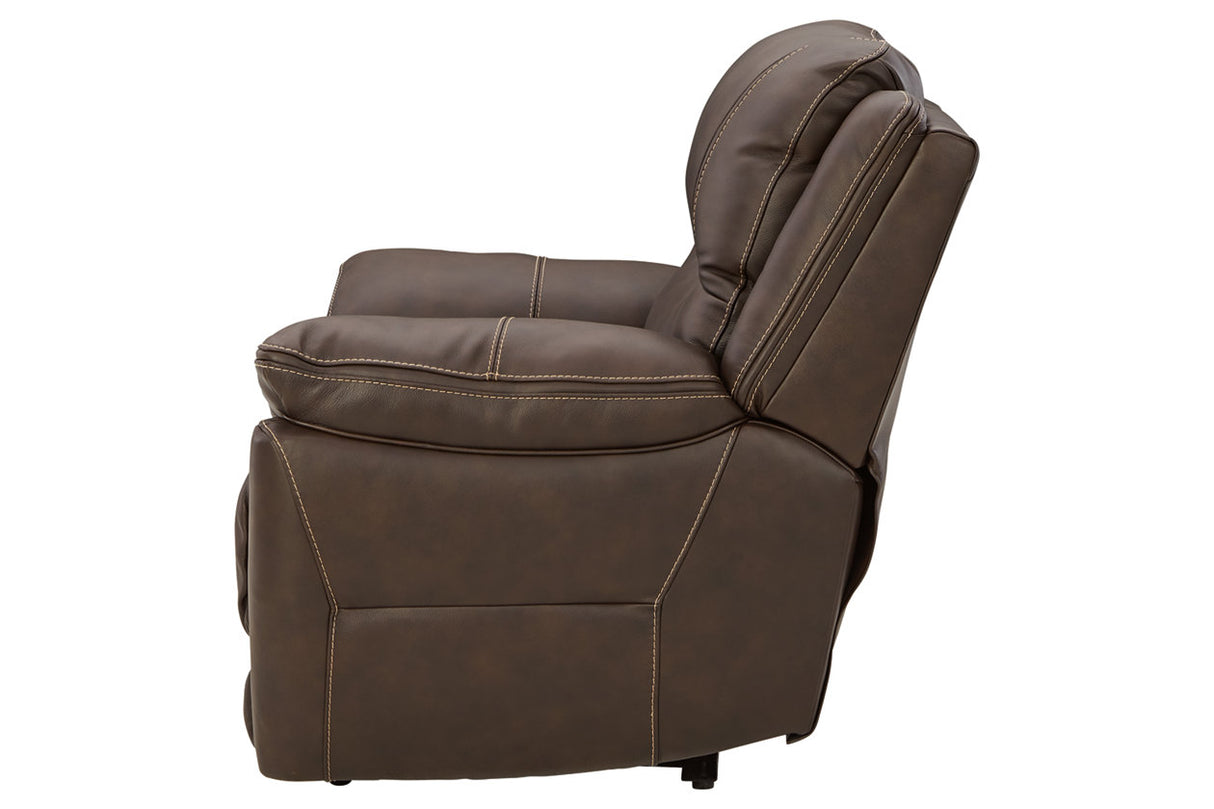 Dunleith Chocolate Power Recliner -  - Luna Furniture