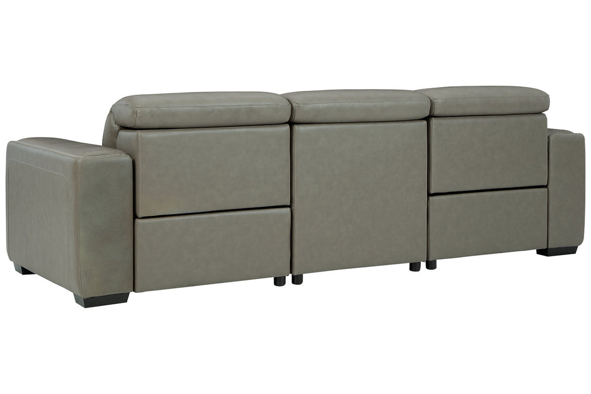 Correze Gray 3-Piece Power Reclining Sofa -  Ashley - Luna Furniture