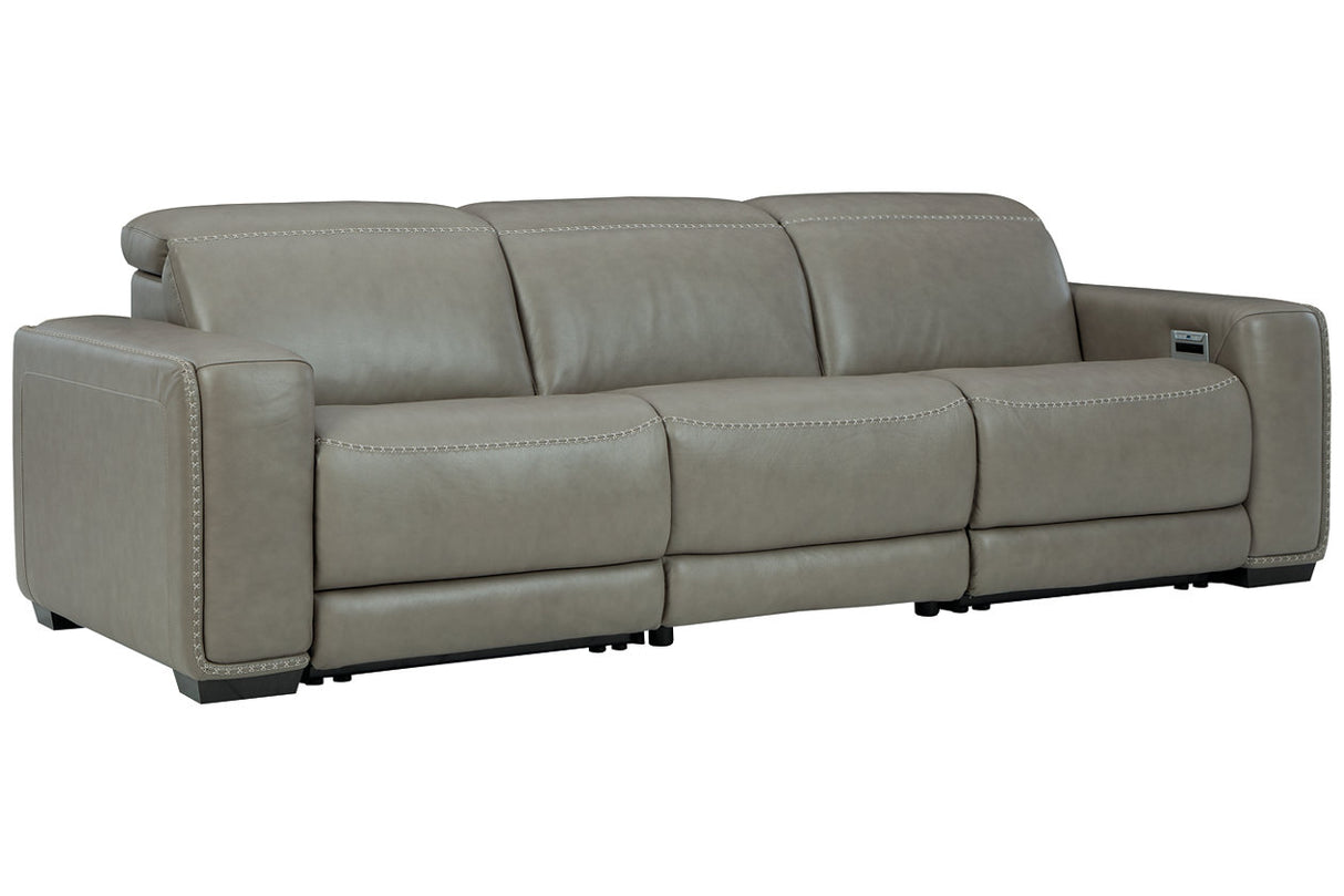 Correze Gray 3-Piece Power Reclining Sofa -  Ashley - Luna Furniture