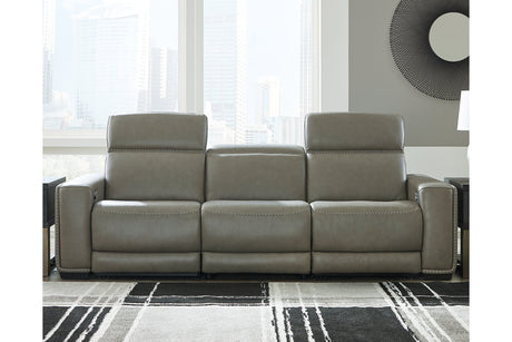 Correze Gray 3-Piece Power Reclining Sofa -  Ashley - Luna Furniture