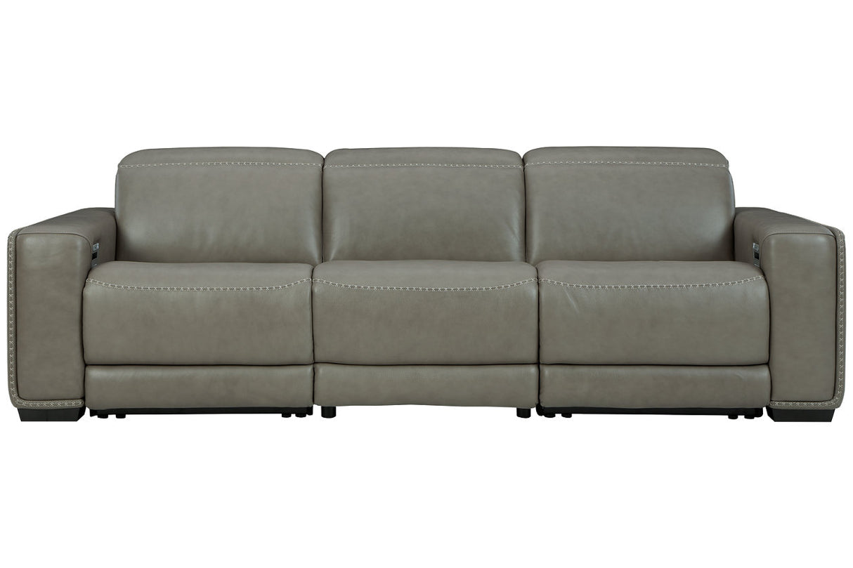 Correze Gray 3-Piece Power Reclining Sofa -  Ashley - Luna Furniture