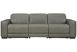 Correze Gray 3-Piece Power Reclining Sofa -  Ashley - Luna Furniture