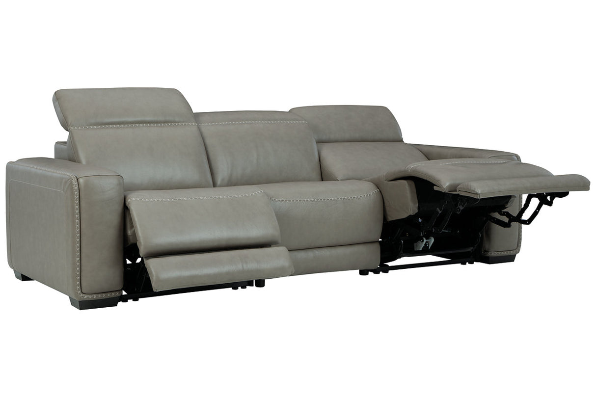 Correze Gray 3-Piece Power Reclining Sofa -  Ashley - Luna Furniture