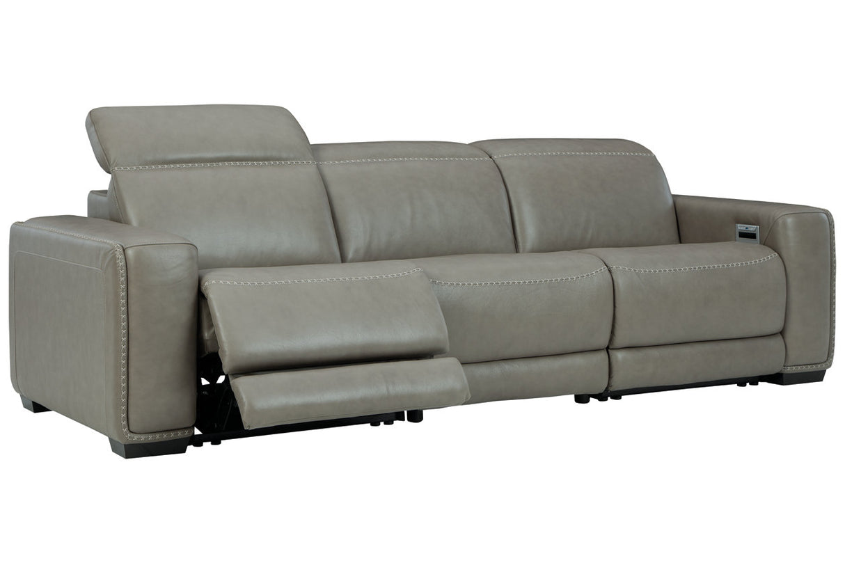 Correze Gray 3-Piece Power Reclining Sofa -  Ashley - Luna Furniture