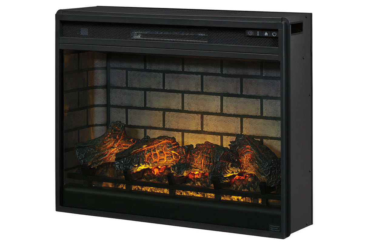 Entertainment Accessories Black Electric Infrared Fireplace Insert -  Ashley - Luna Furniture