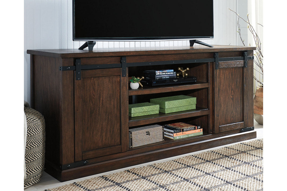 Budmore Rustic Brown 70" TV Stand from Ashley - Luna Furniture