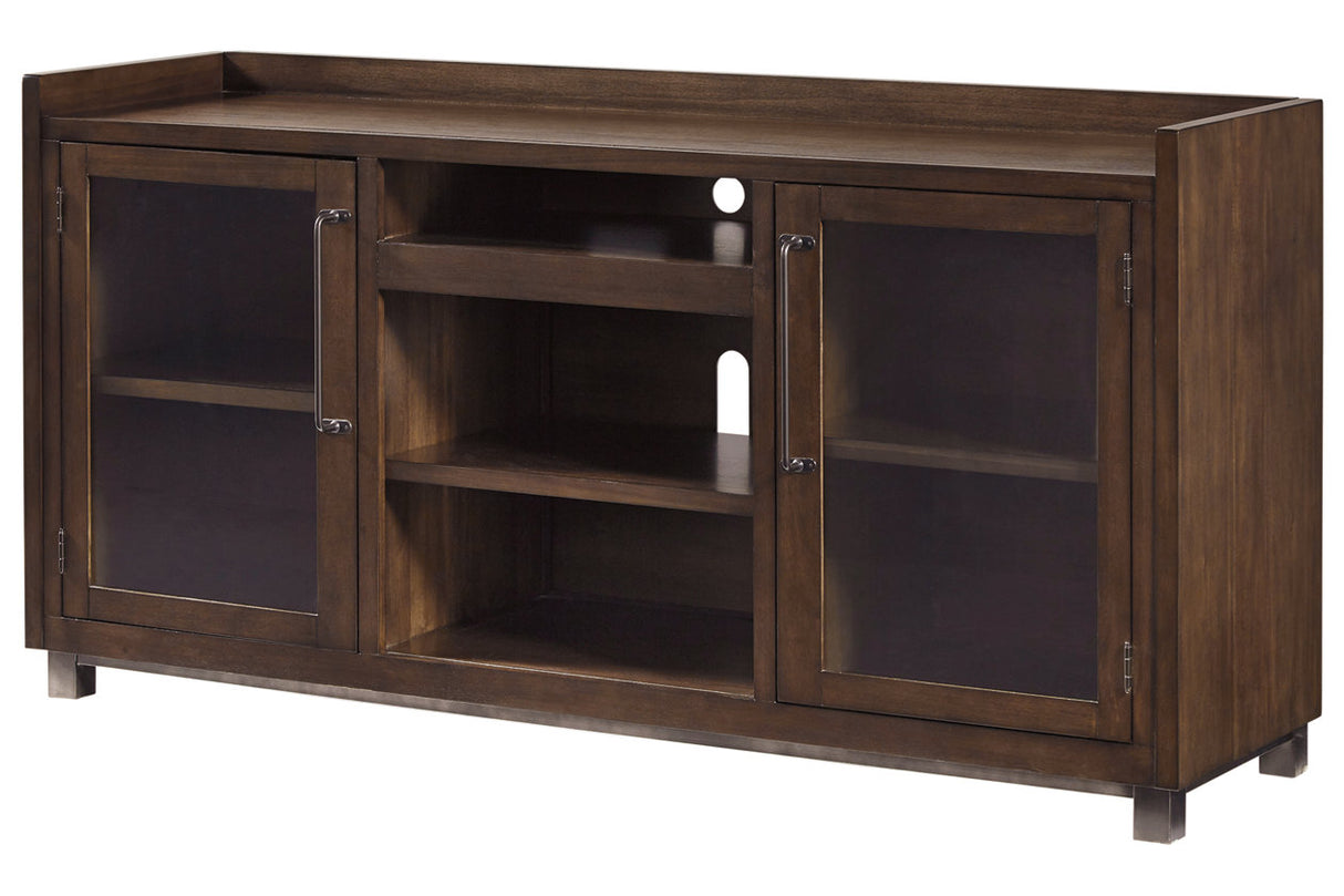 Starmore Brown/Gunmetal 3-Piece Entertainment Center -  Ashley - Luna Furniture