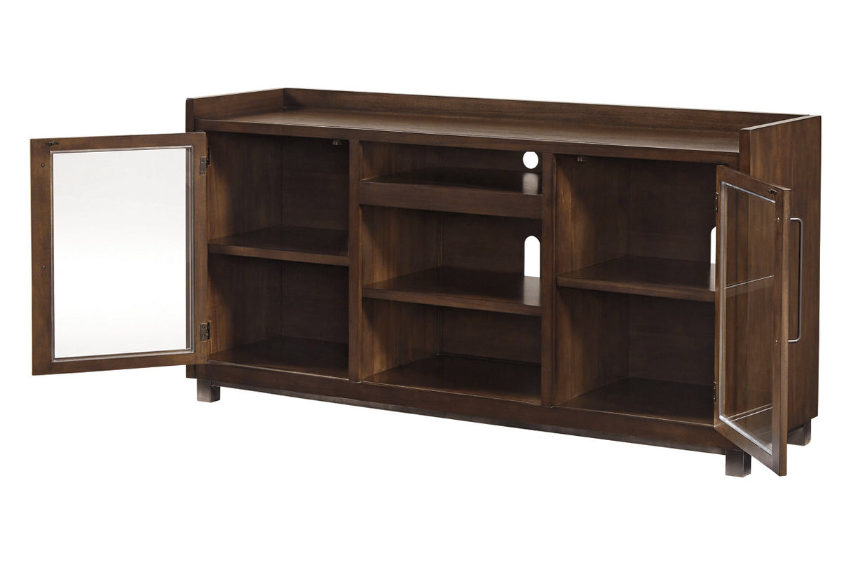 Starmore Brown 70" TV Stand with Electric Fireplace -  Ashley - Luna Furniture