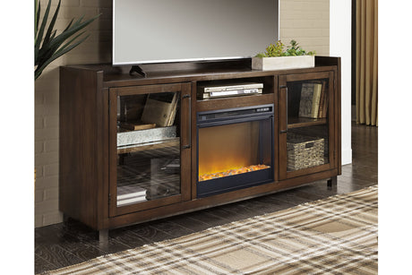 Starmore Brown 70" TV Stand with Electric Fireplace -  Ashley - Luna Furniture