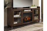 Starmore Brown 70" TV Stand with Electric Fireplace -  Ashley - Luna Furniture