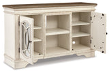 Realyn Chipped White 62" TV Stand - Ashley - Luna Furniture