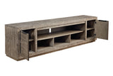 Krystanza Weathered Gray 92" TV Stand from Ashley - Luna Furniture