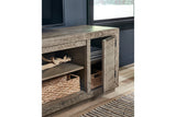 Krystanza Weathered Gray 92" TV Stand from Ashley - Luna Furniture