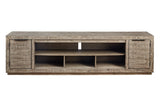 Krystanza Weathered Gray 92" TV Stand from Ashley - Luna Furniture