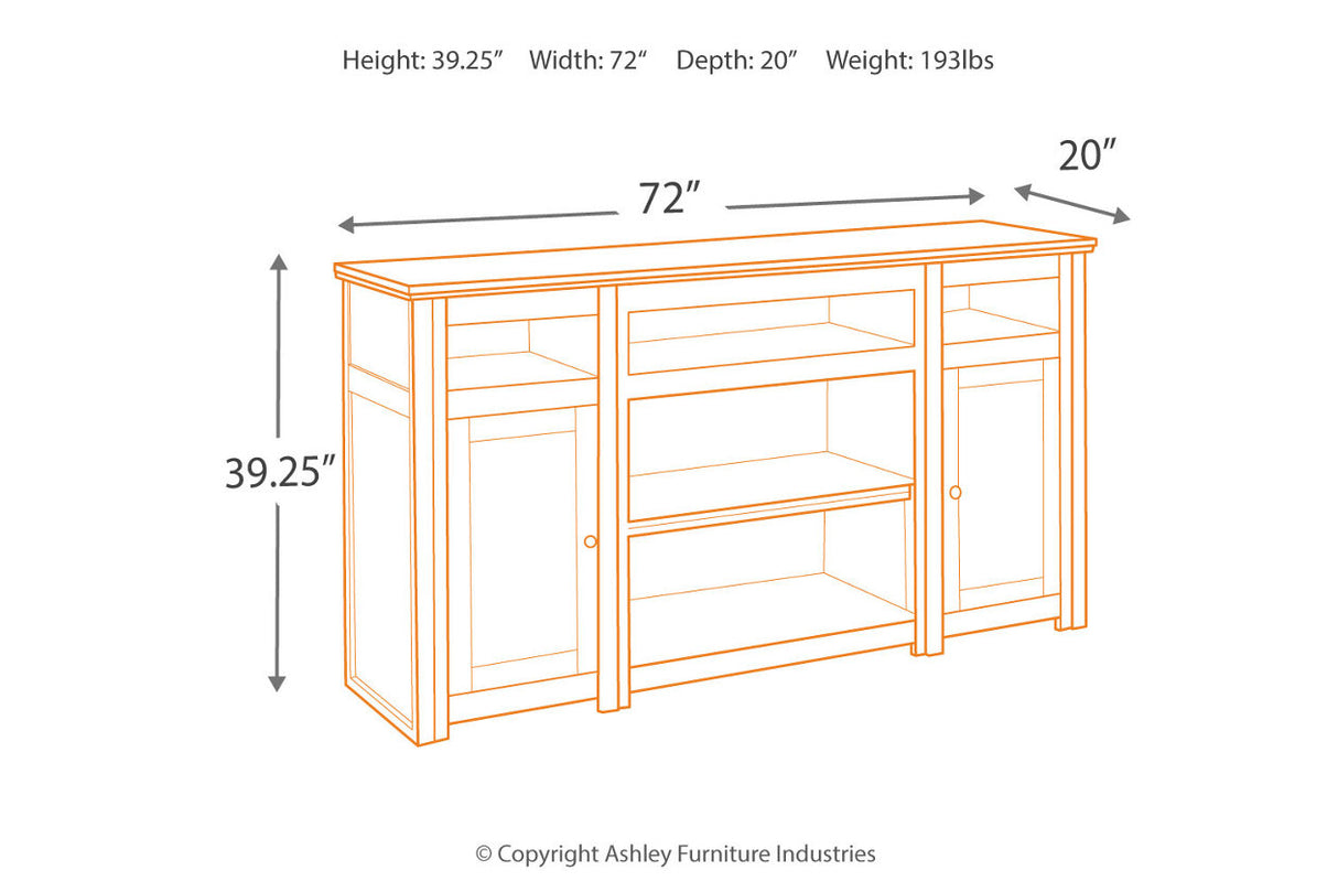 Harpan Reddish Brown 72" TV Stand -  - Luna Furniture