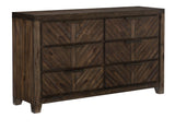 Parnel Rustic Cherry Panel Bedroom Set