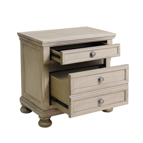 Bethel Wire Brushed Gray Sleigh Storage Platform Bedroom Set from Homelegance - Luna Furniture