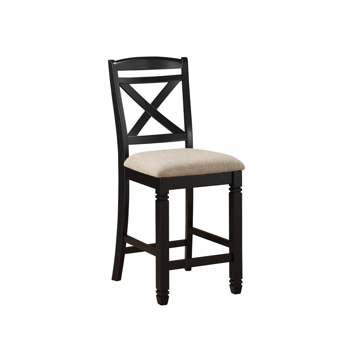 Baywater Black/Brown Counter Chair, Set of 2 from Homelegance - Luna Furniture