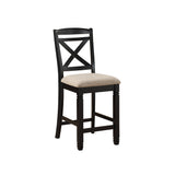 Baywater Black/Brown Counter Chair, Set of 2 from Homelegance - Luna Furniture