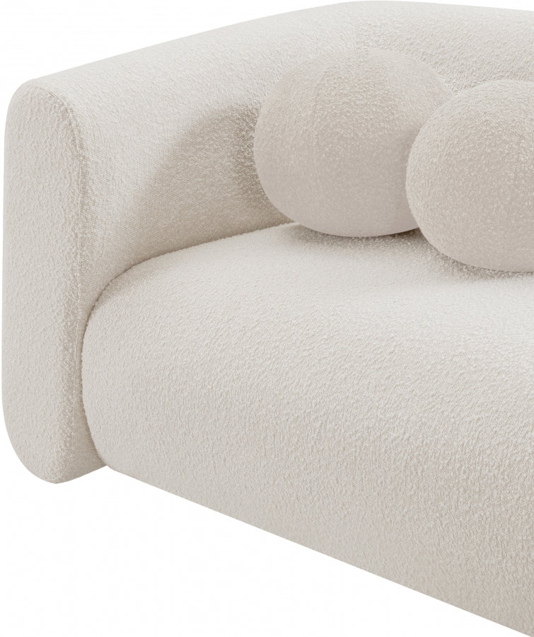 Abbington Boucle Fabric Chair Cream from Meridian - Luna Furniture