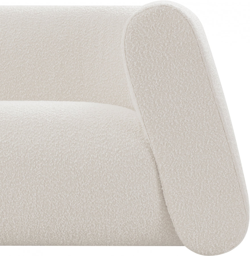 Abbington Boucle Fabric Chair Cream from Meridian - Luna Furniture